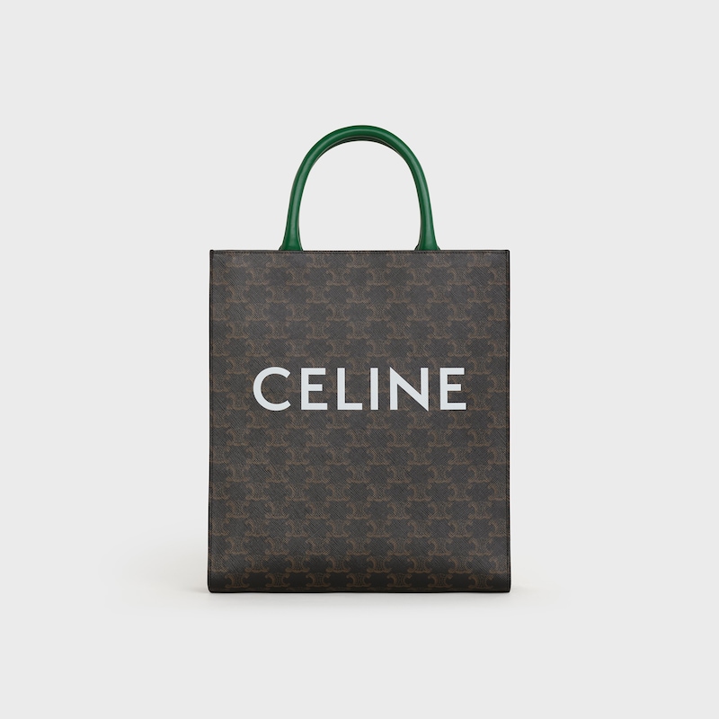 Small Vertical Cabas in Triomphe Canvas with Celine Print | CELINE