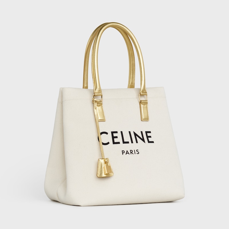 Horizontal Cabas Celine in Textile with Celine Print and laminated Calfskin | CELINE