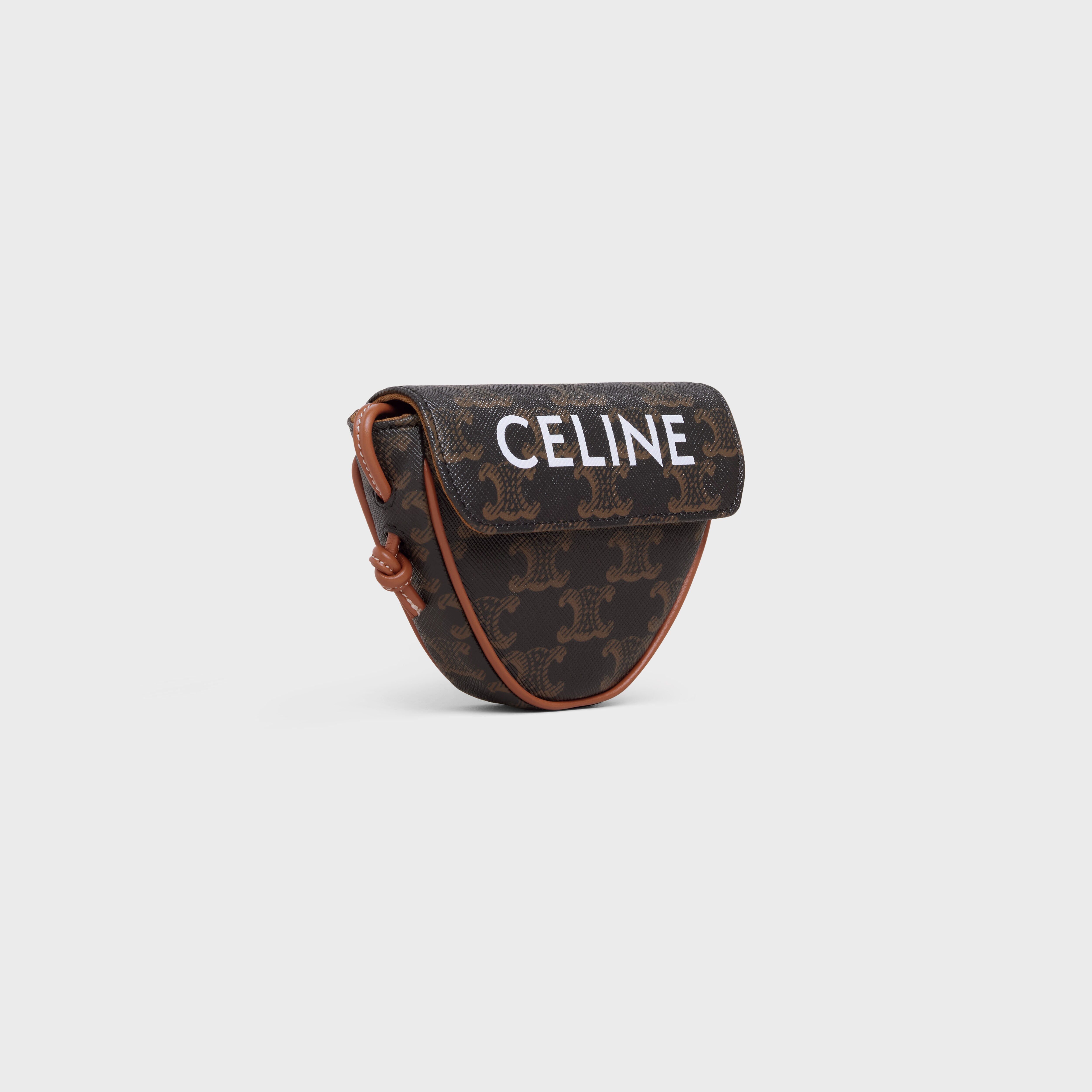 Celine Mini Triangle in Triomphe Canvas with Celine Print Tan 10I192DM5-04LI