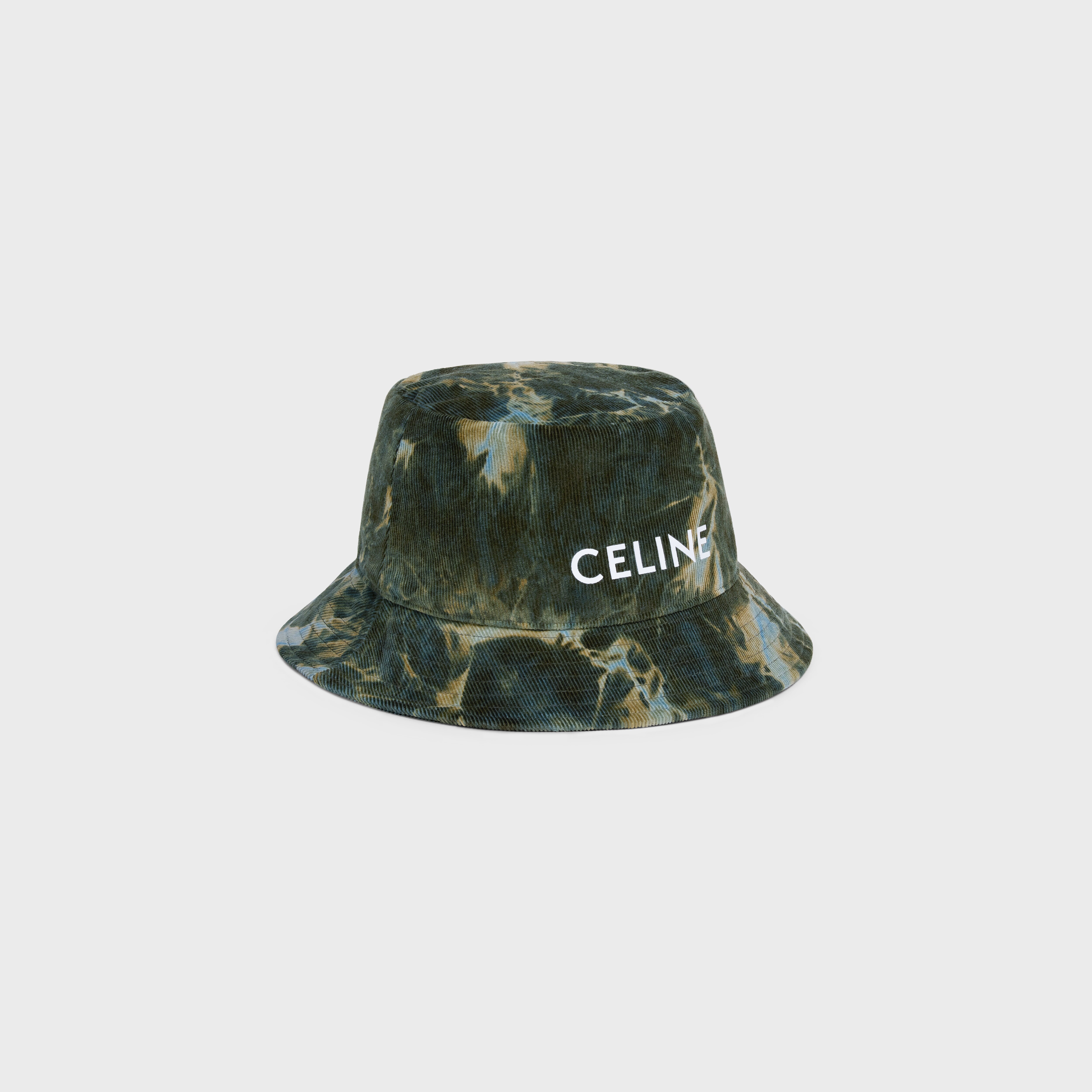 TIE-DYE CELINE BUCKET HAT IN CORDUROY 