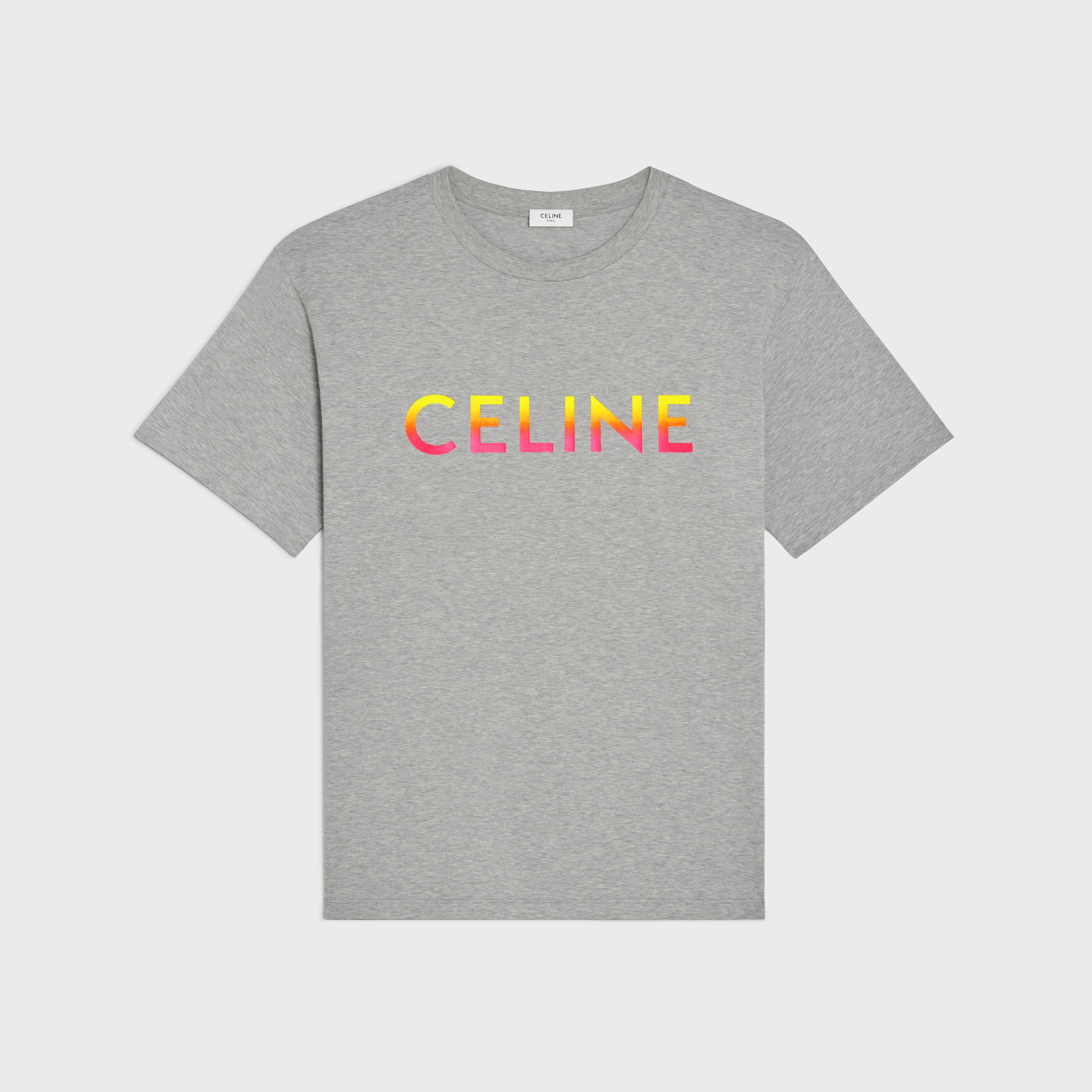 LOOSE CELINE T-SHIRT IN COTTON JERSEY - GREY MELANGE | CELINE