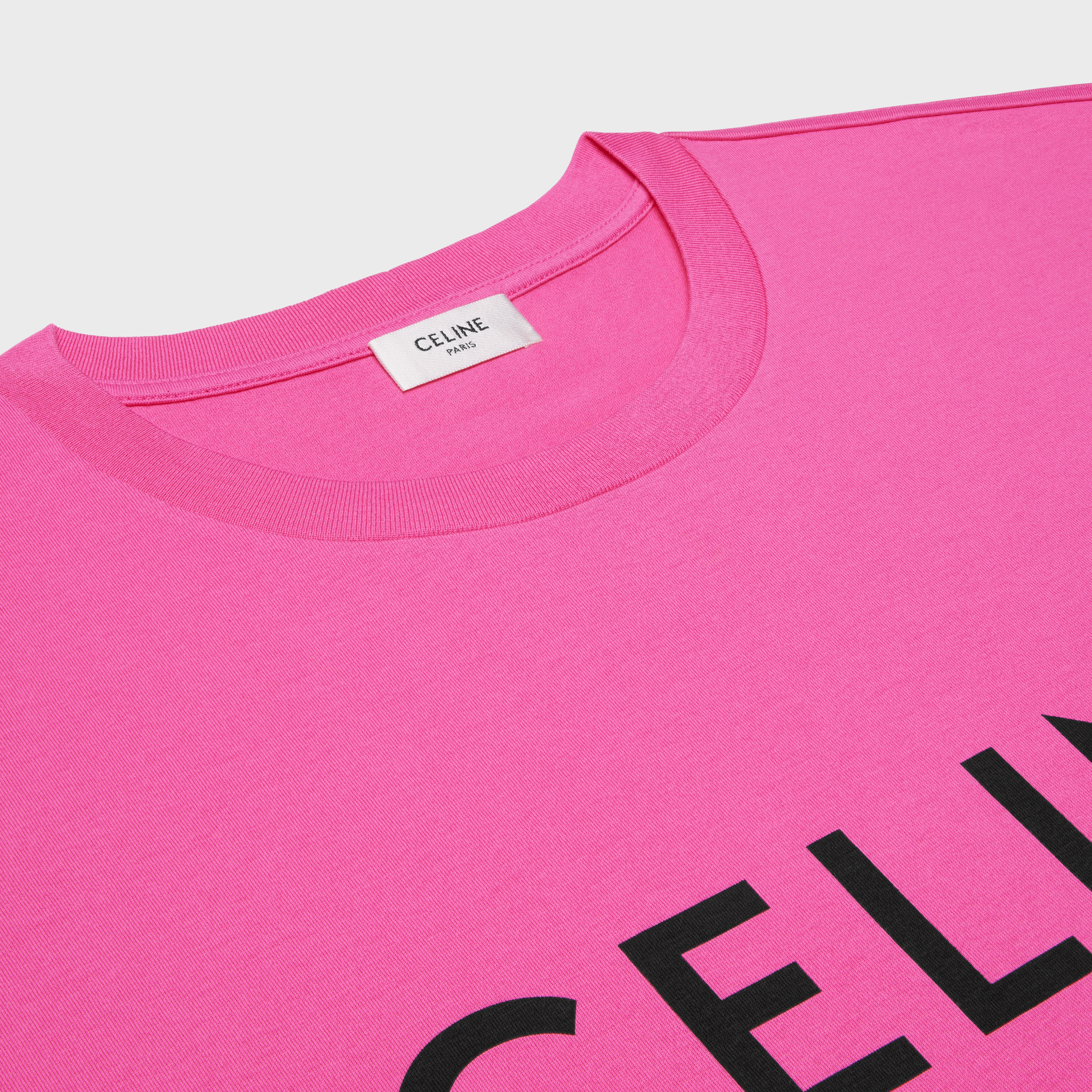 CELINE セリーヌ 21SS LOOSE LOGO PRINT TEE ロゴ ルーズTシャツ 半袖Tシャツ 2X764501F ピンク