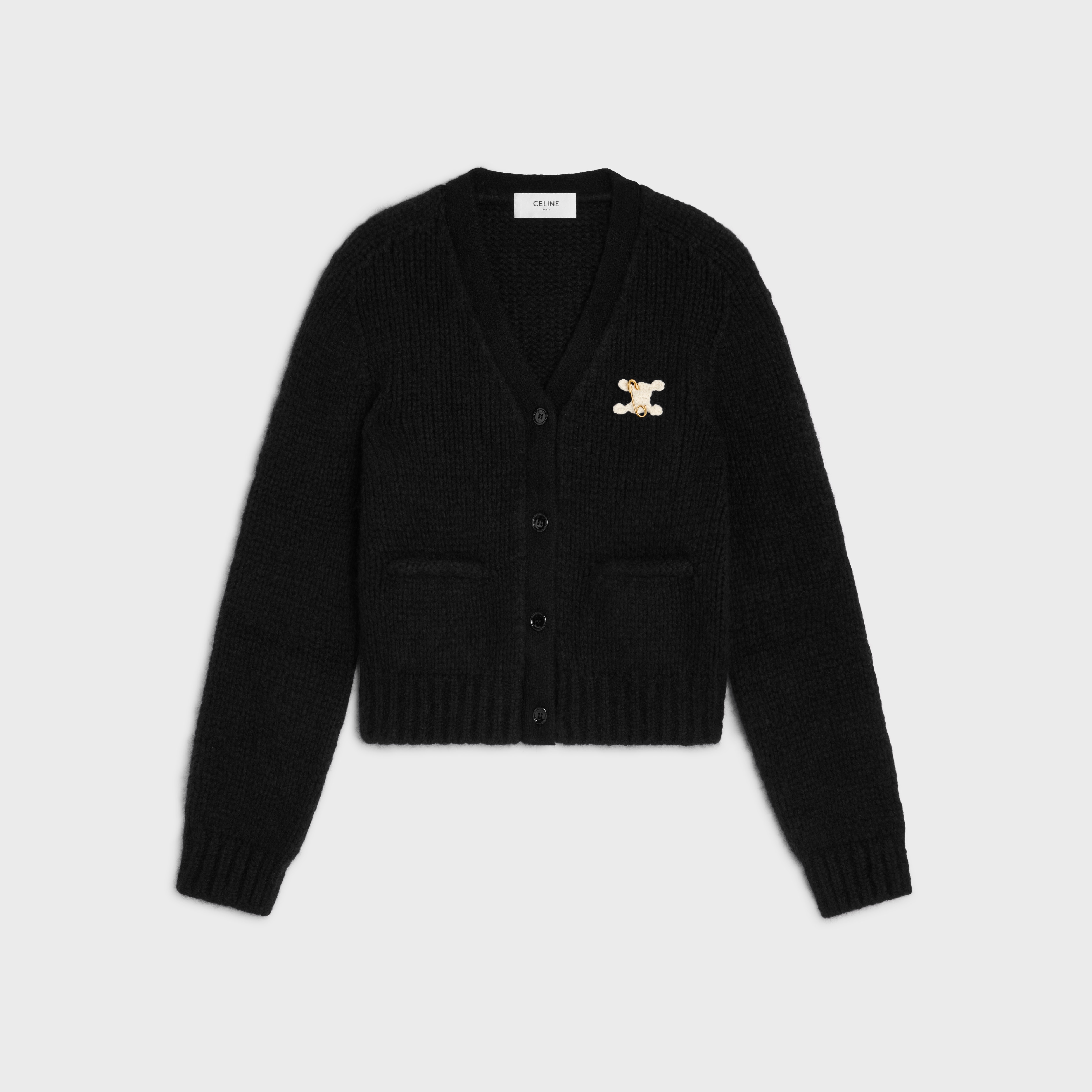 cardigan IN cashmere silk - BLACK | CELINE