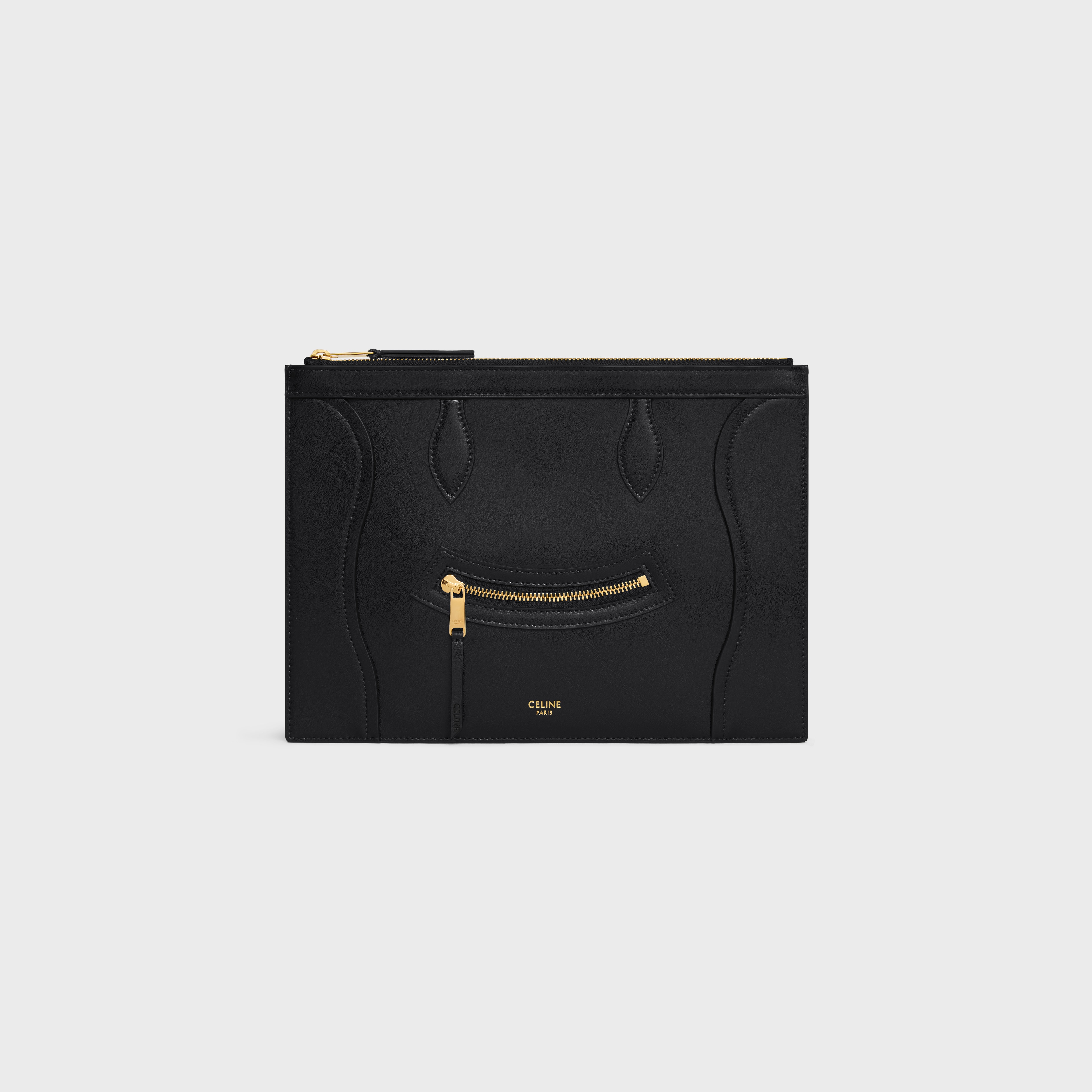 CELINE ブラックレザーポーチ希少フィービー期 CELINE セリーヌ 