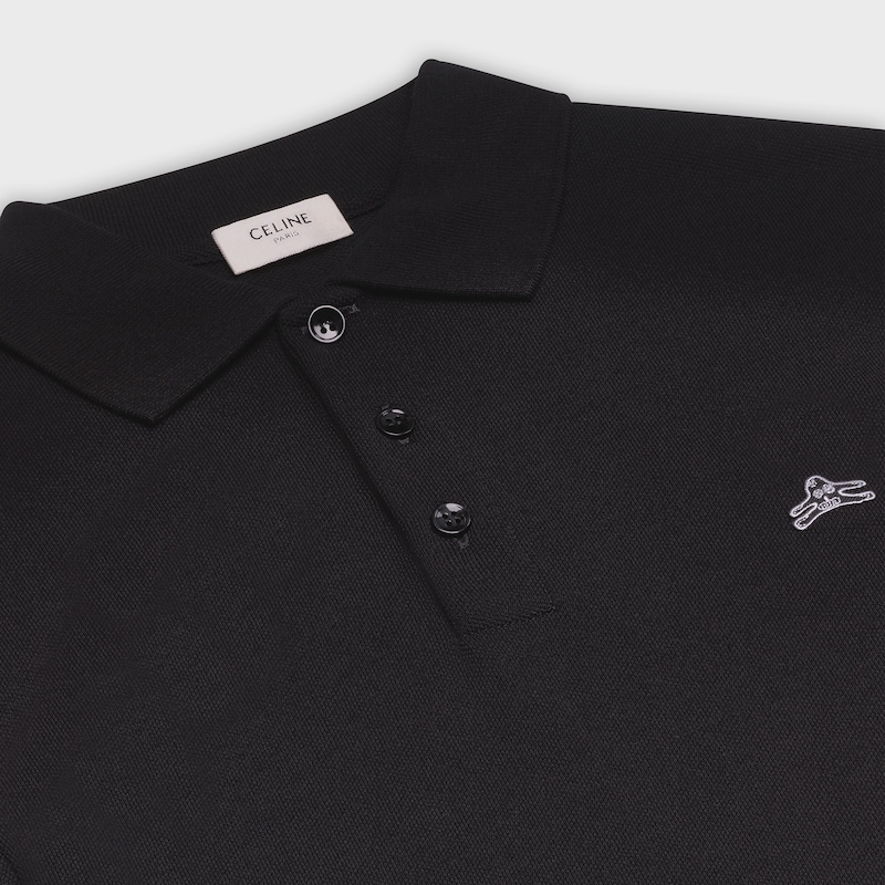 embroidered polo piqué in cotton with André Butzer collaboration - null ...