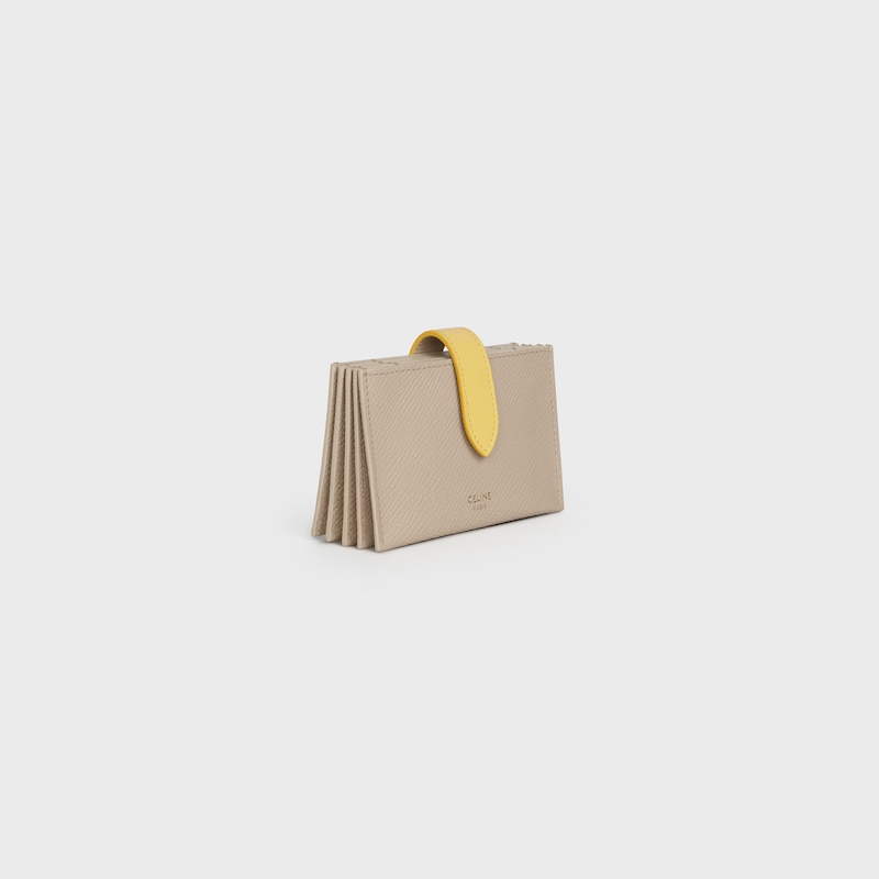 Accordeon card holder in Bicolour Grained Calfskin | CELINE