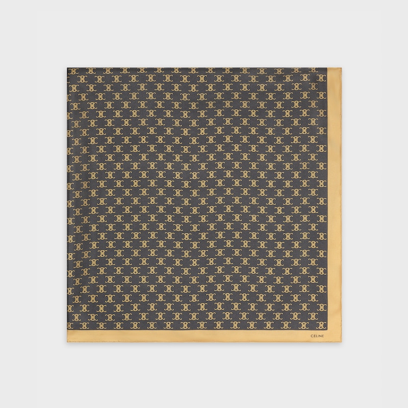 ‘TRIOMPHE’ signature-print SILK SCARF | CELINE