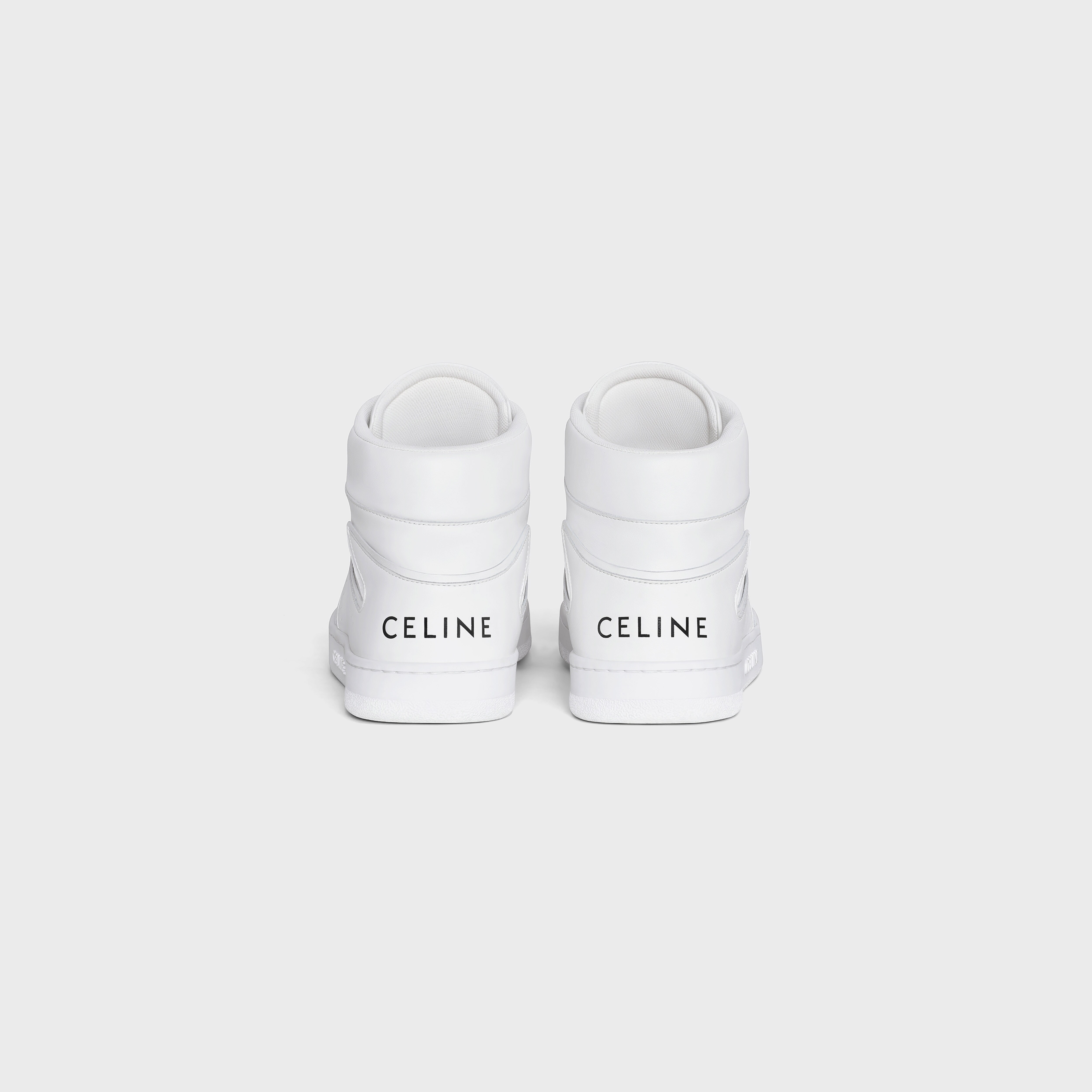 Celine Z Ct-01 Calfskin Optic White High Top Sneakers - Sneak in