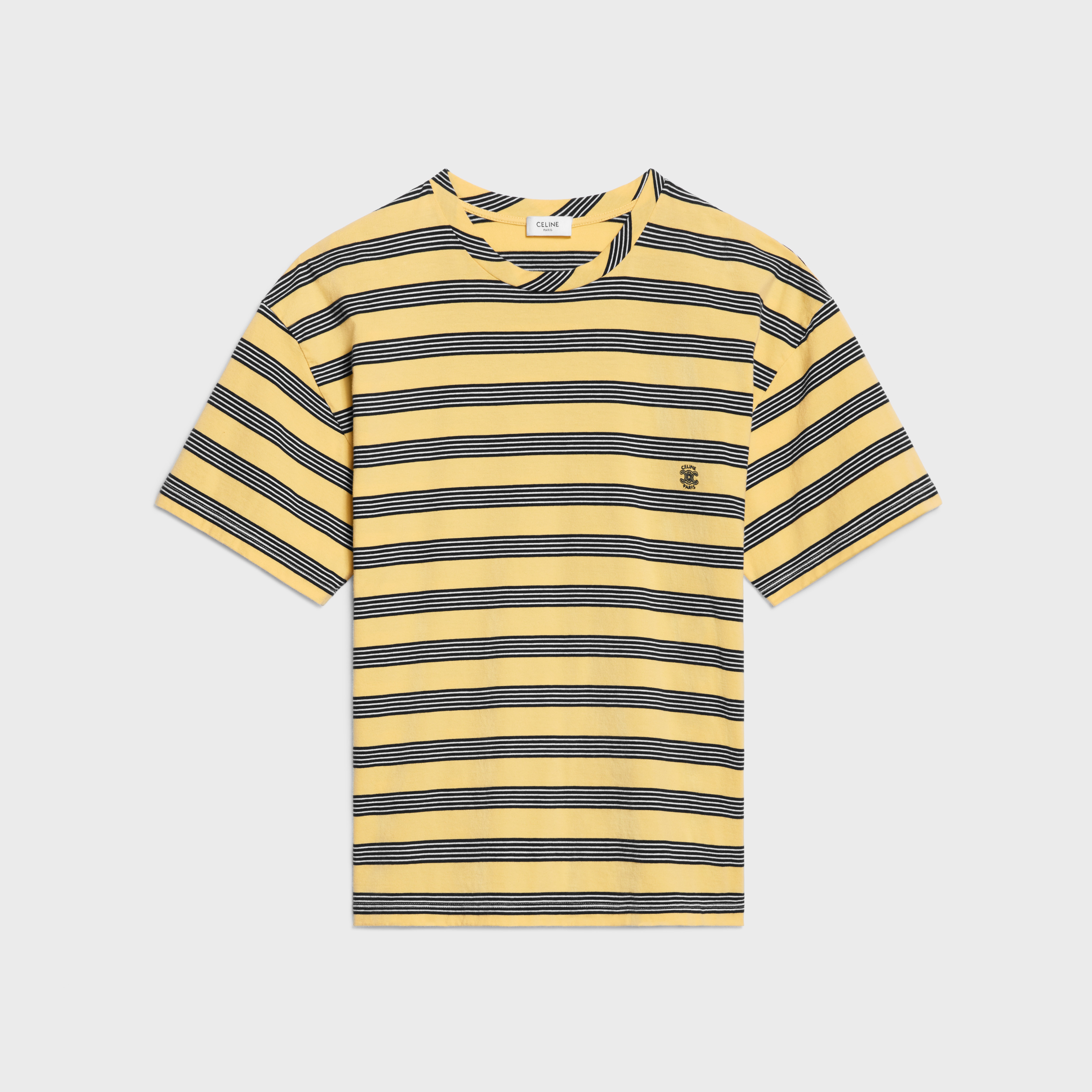 t-shirt IN STRIPED COTTON JERSEY - VINTAGE YELLOW/BLACK/OFF WHITE 