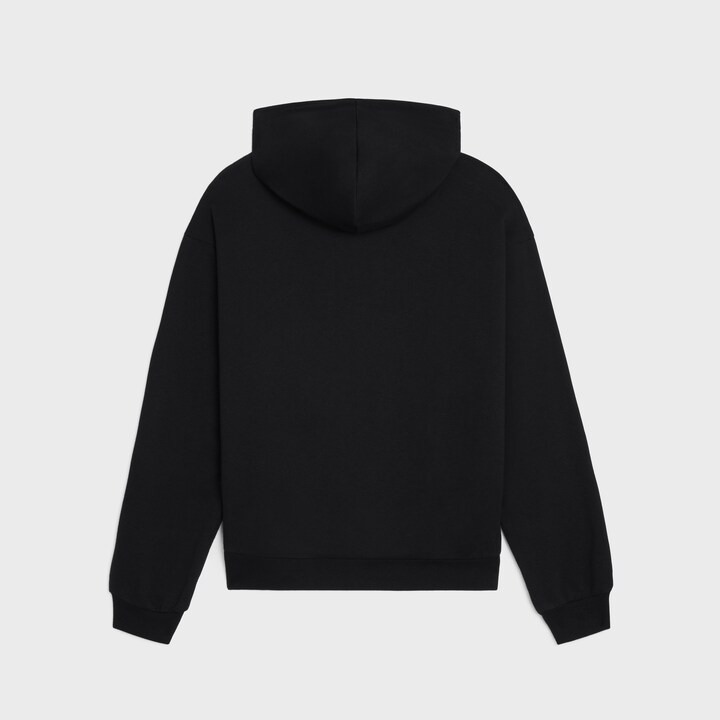 CELINE cashmere Triomphe Double Face Hooded tailored jacket 2M29B6700 Navy