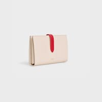Cartera grande bicolor de piel de becerro con textura granulada y correa - Pastel / Rojo - 390 RUE SAINT-HONORE - 2 | CELINE