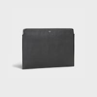 Portadocumentos de piel de becerro con textura granulada - Gris - 390 RUE SAINT-HONORE - 2 | CELINE
