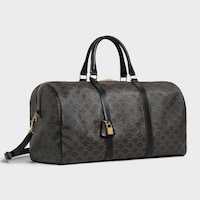 Bolsa de viaje grande de lona Triomphe y piel de becerro - Negro - LA colección LONA TRIOMPHE - 2 | CELINE