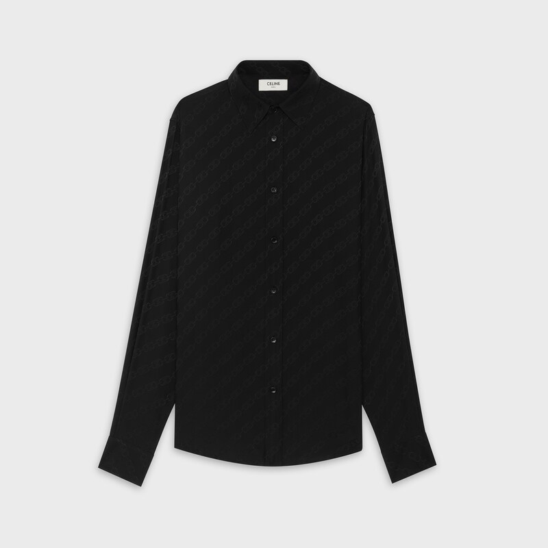 classic shirt in jacquard silk | CELINE