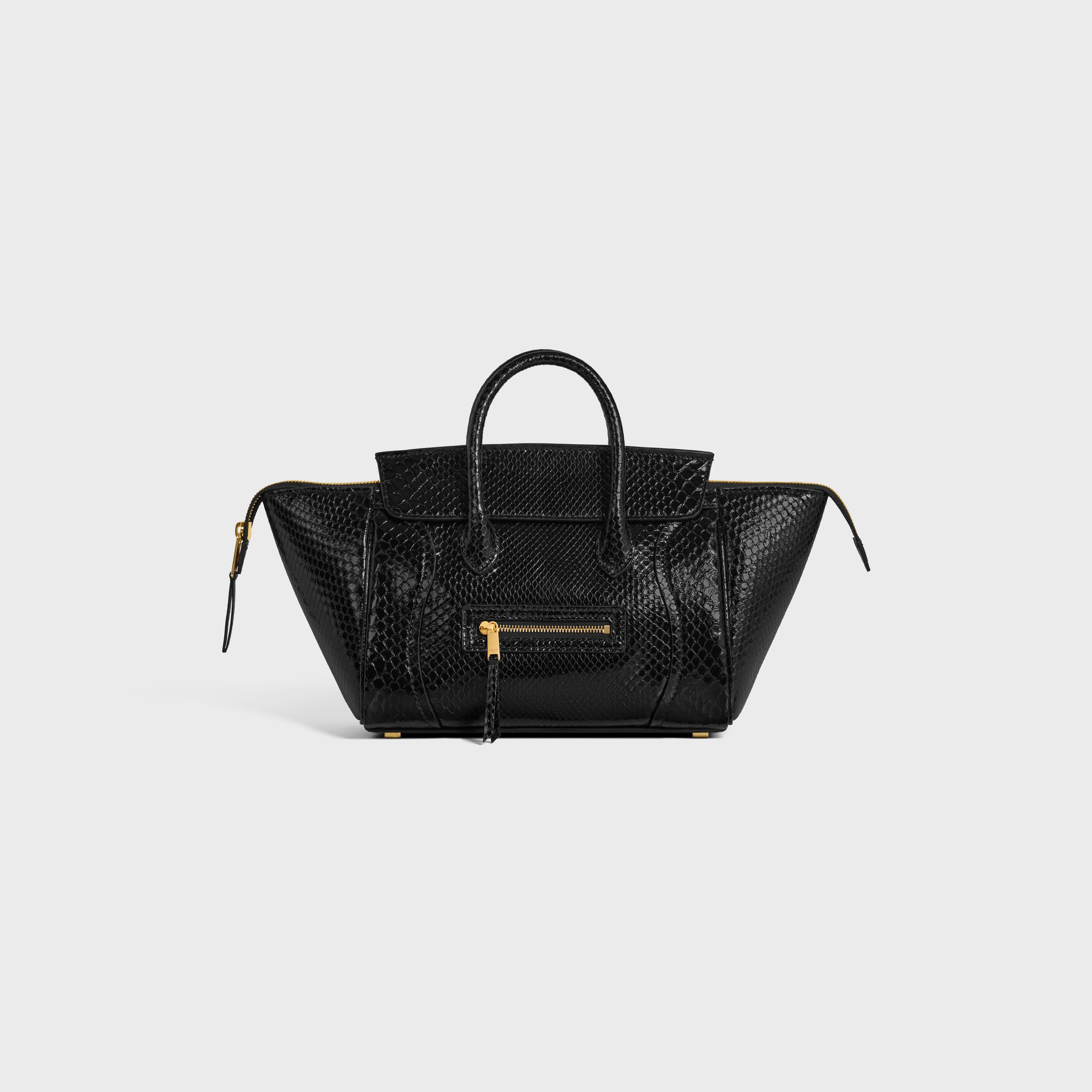 Bucket Python LITTLE LUGGAGE IN PYTHON - BLACK | CELINE