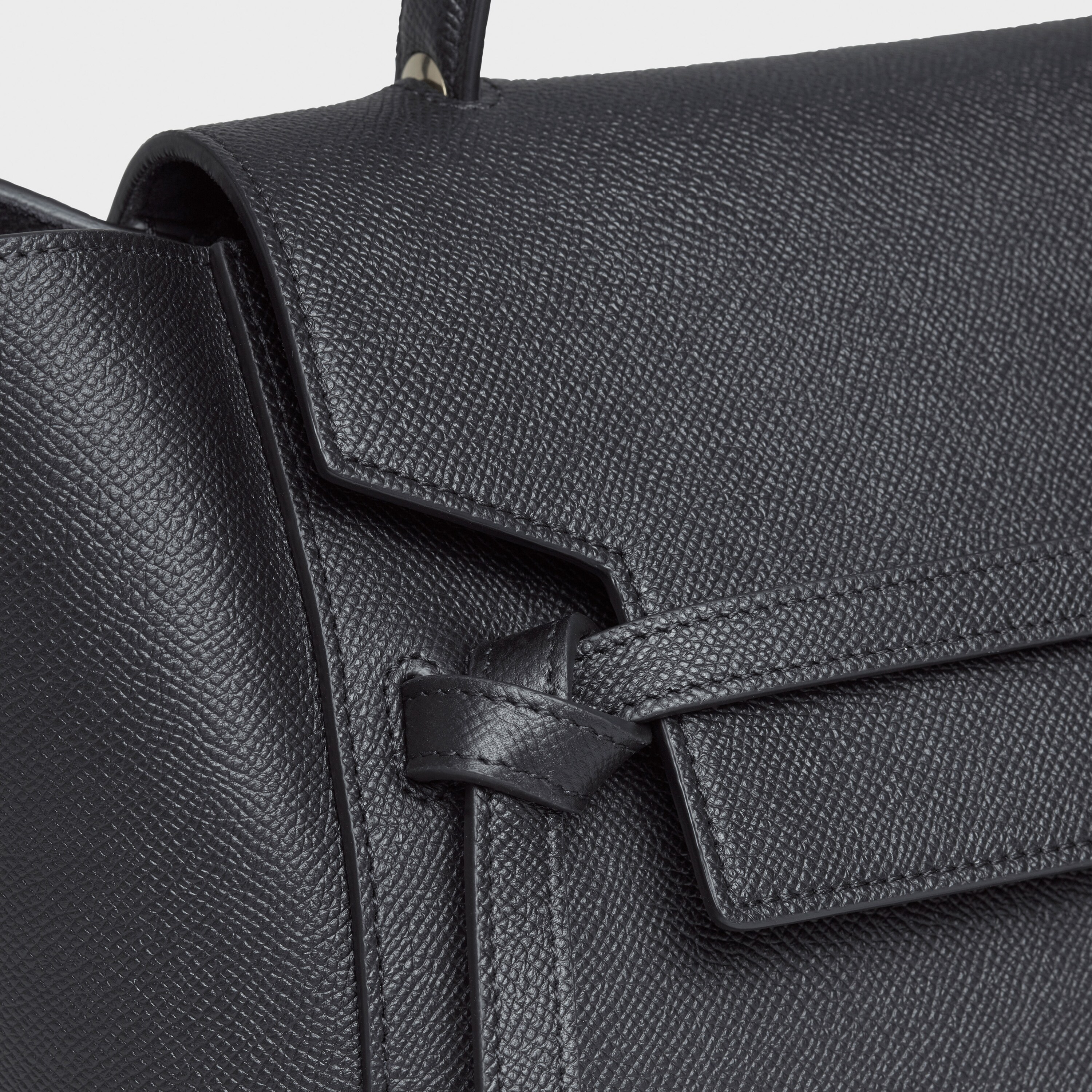 MINI BELT BAG IN GRAINED CALFSKIN - BLACK