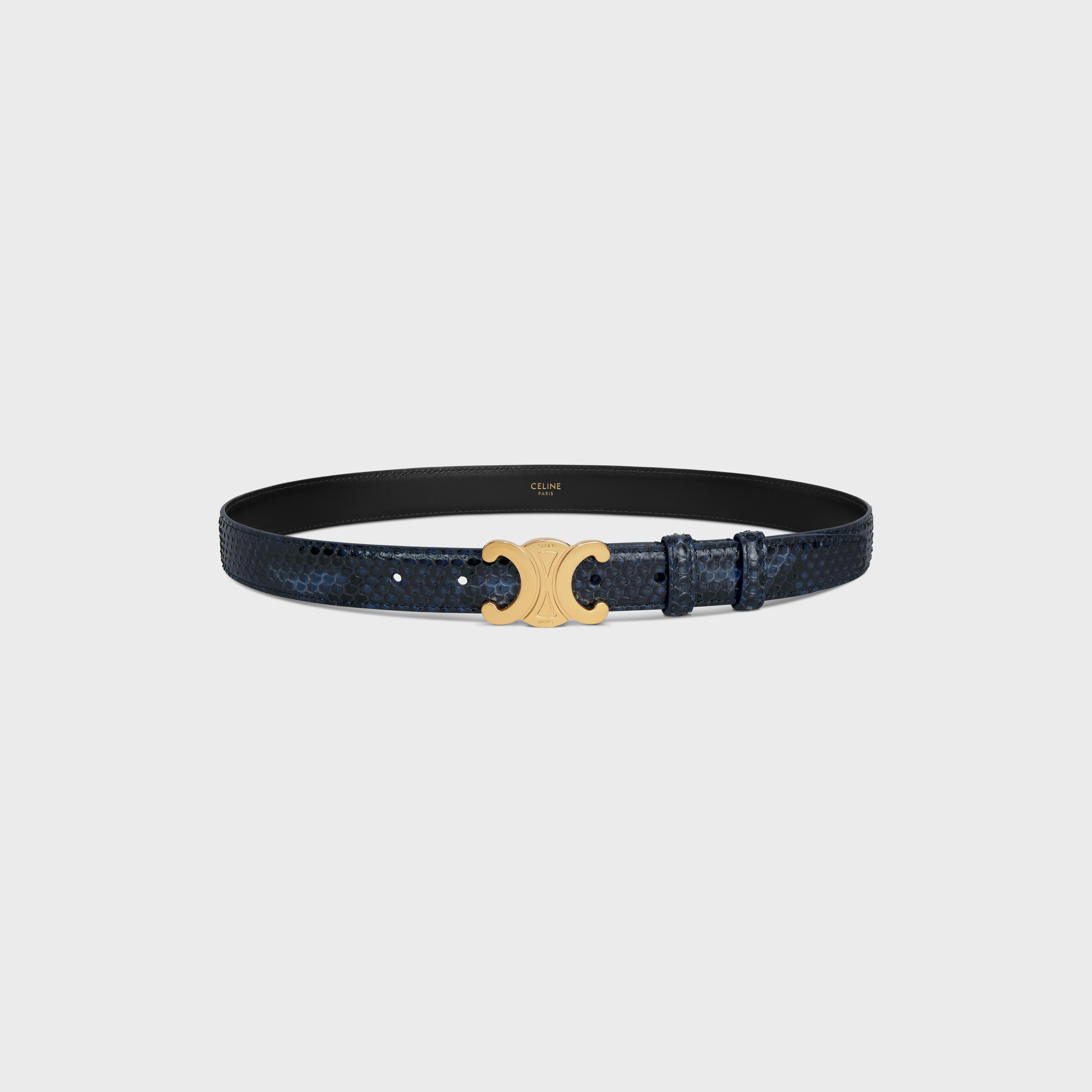 Triomphe Belt 25MM IN PYTHON - DEEP NAVY | CELINE