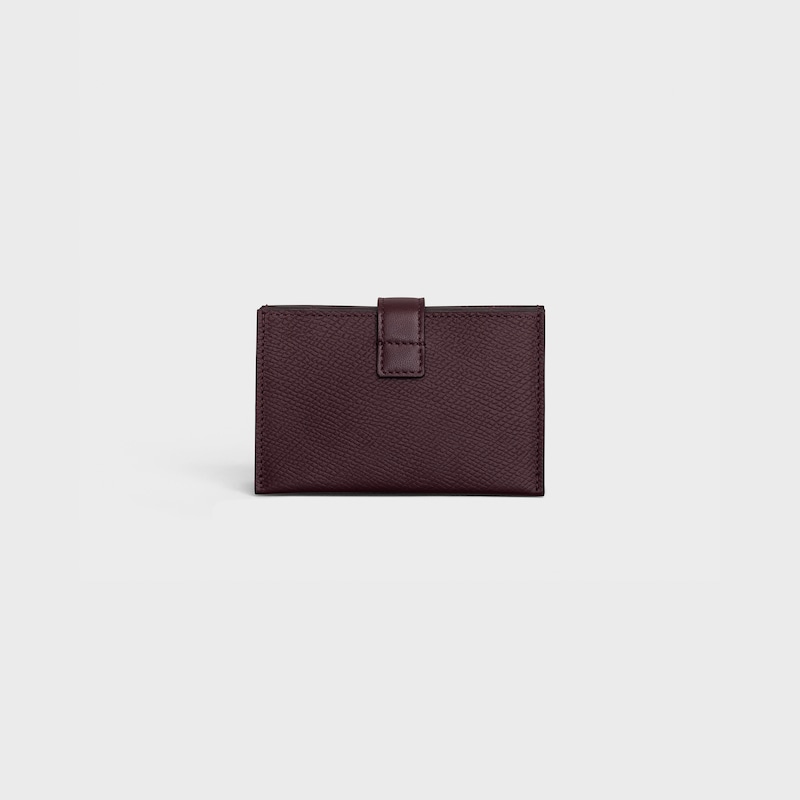 Accordeon card holder in Grained calfskin | CELINE
