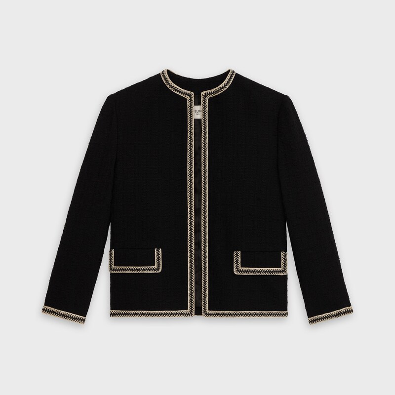 'chasseur' jacket in wool tweed | CELINE